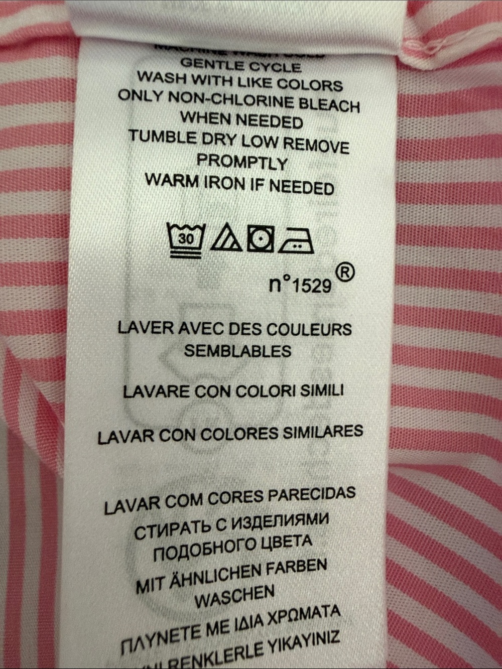 Lauren Ralph Lauren Boyfriend Sleepshirt Pink & White Stripe Cotton Poplin Sz XL - Picture 7 of 9